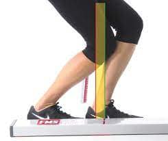 Ankle clearing test passing result showing adequate dorsiflexion range of motion