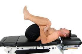 Supine knee-to-chest hip mobility test for self-assessing range of motion at home