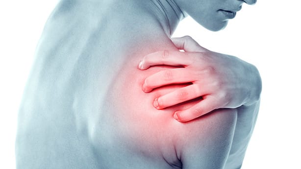 Illustration of shoulder pain featured in MMD Chiropractic Hamilton blog